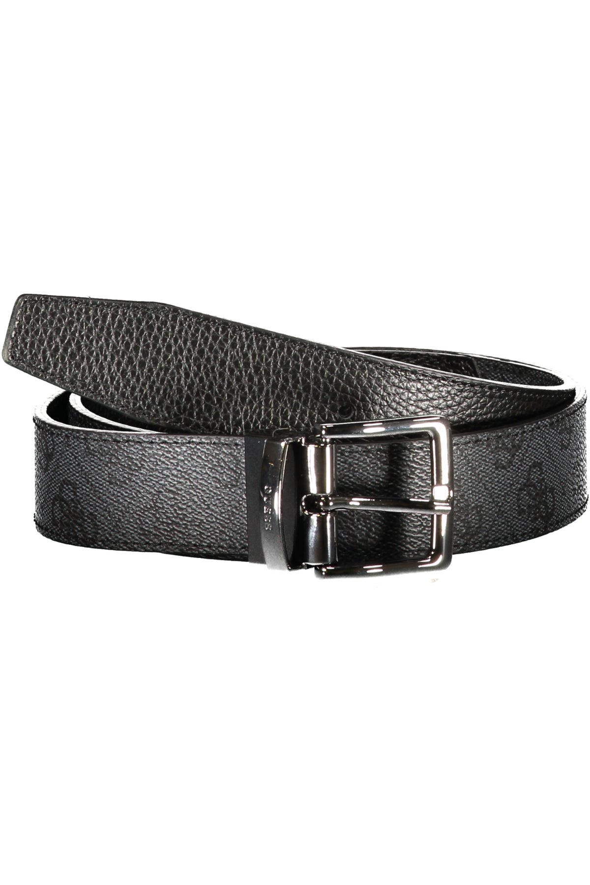 GUESS JEANS CINTURA IN PELLE UOMO GRIGIO