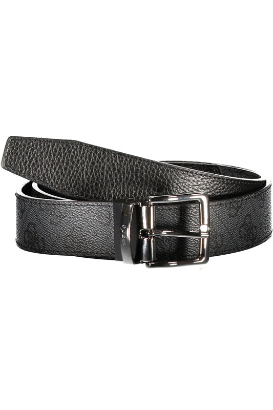 GUESS JEANS CINTURA IN PELLE UOMO GRIGIO