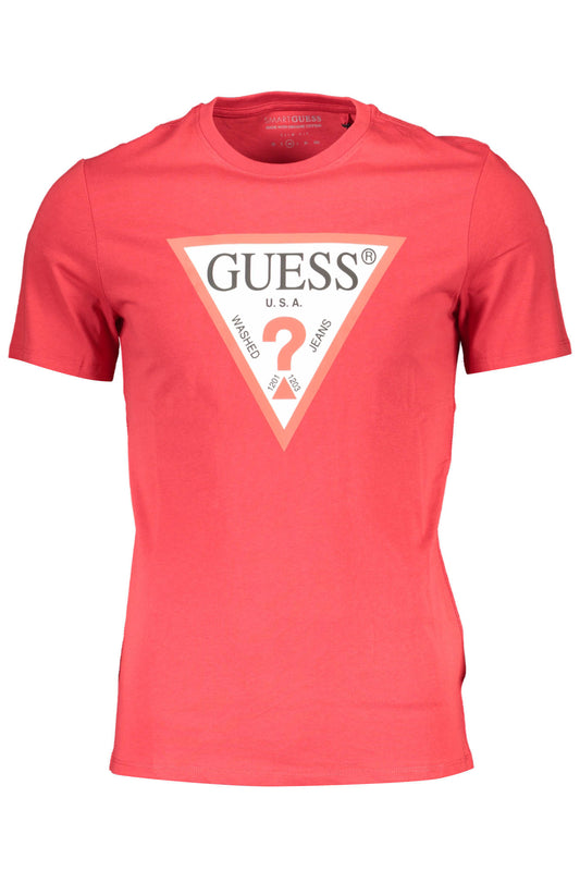 Guess Jeans T-Shirt Maniche Corte Uomo Rosso - mem39