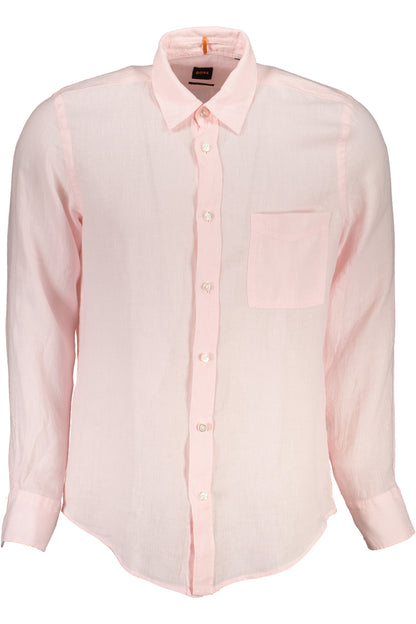 Hugo Boss Camicia Maniche Lunghe Uomo Rosa - mem39