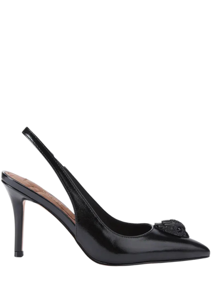 Kurt Geiger decollete slingback in pelle nero