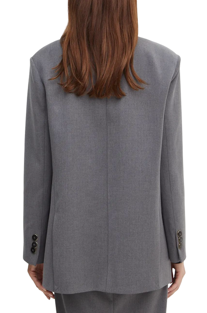 Simona Corsellini giacca monopetto over grigio