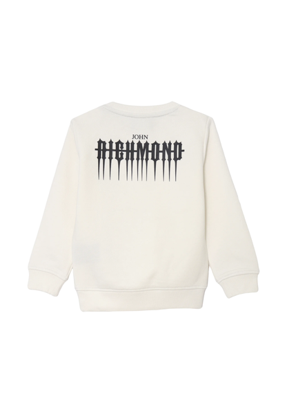 John Richmond felpa Ekipo con stampa logo bianco