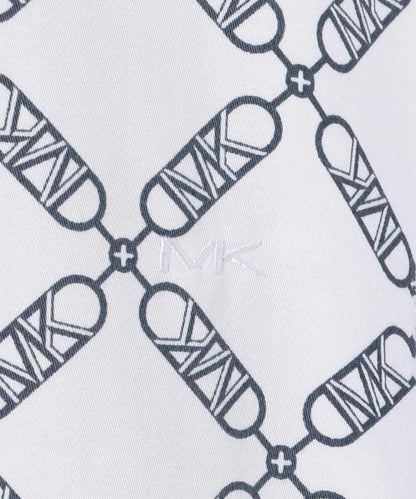 Michael Kors camicia manica lunga Empire in fantasia bianco blu