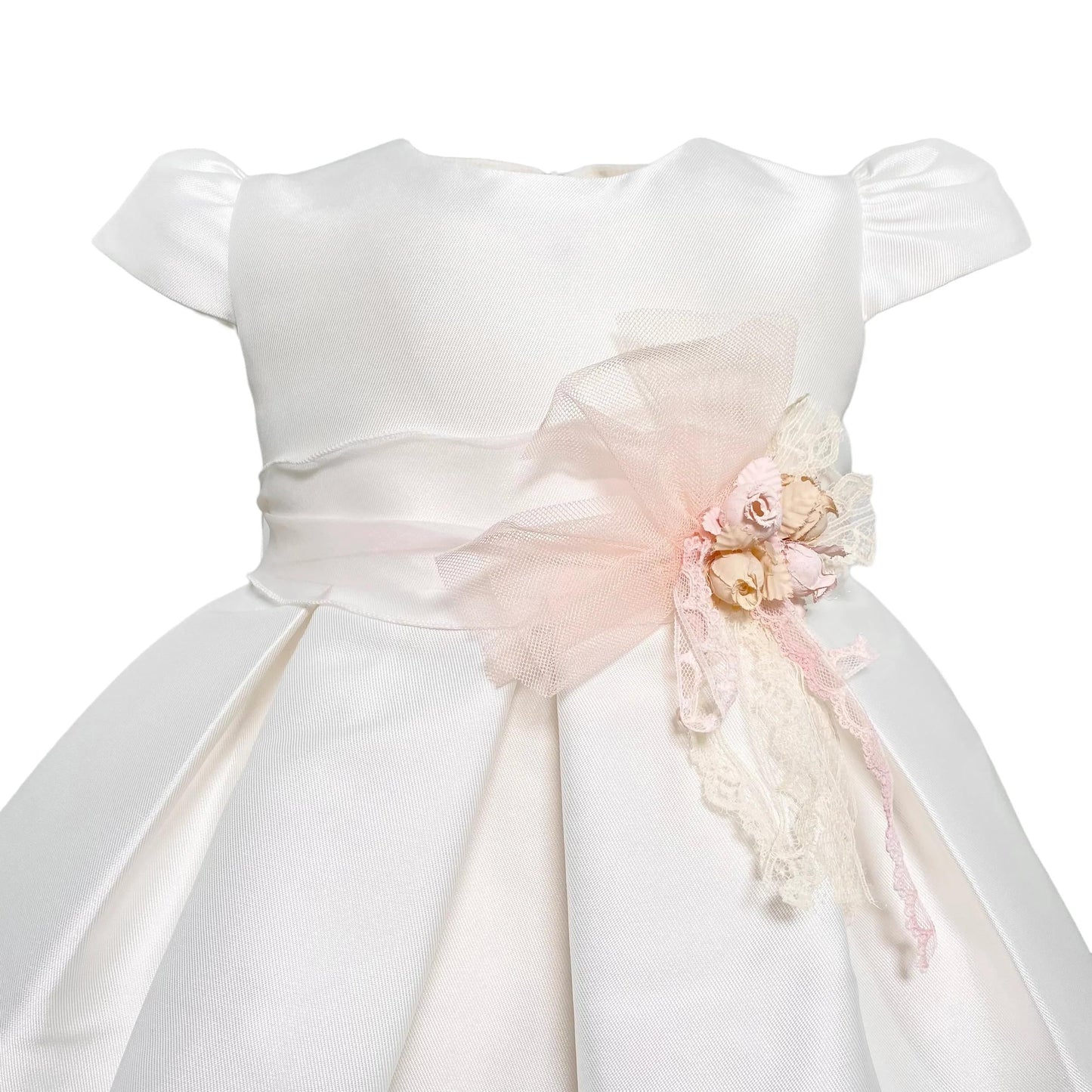 MImilù Abito da cerimonia neonata in mikado bianco