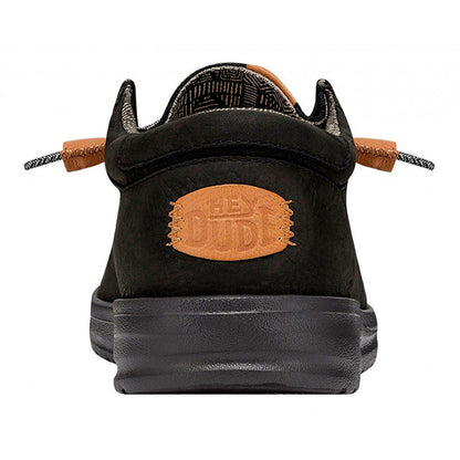Hey Dude mocassini Wally Grip in pelle nero