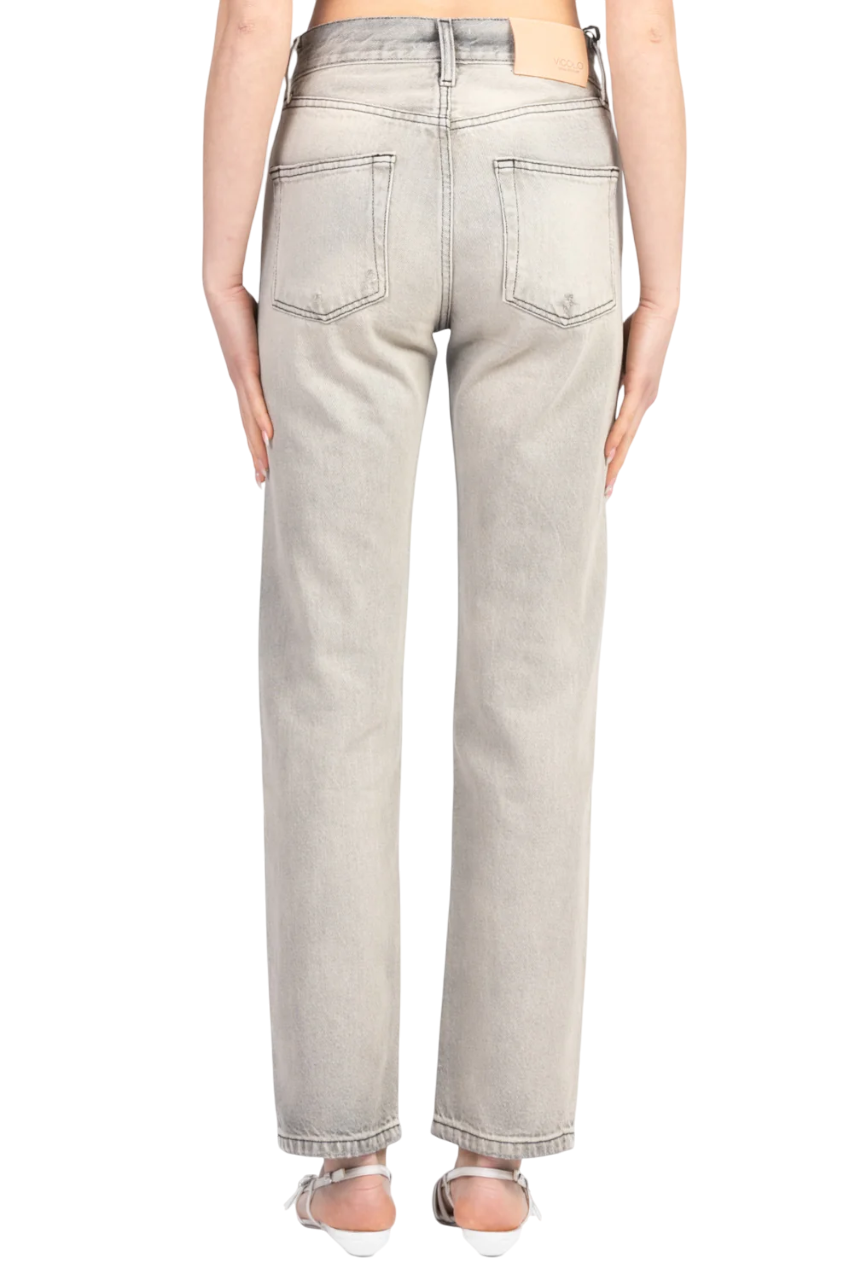 Vicolo jeans Zoe gamba dritta lavaggio grigio