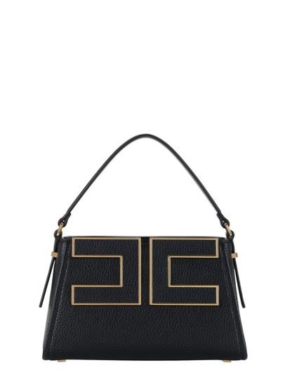 Elisabetta Franchi borsa in ecopelle con logo nero