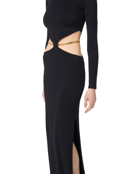 Elisabetta Franchi abito Red Carpet con cut out nero