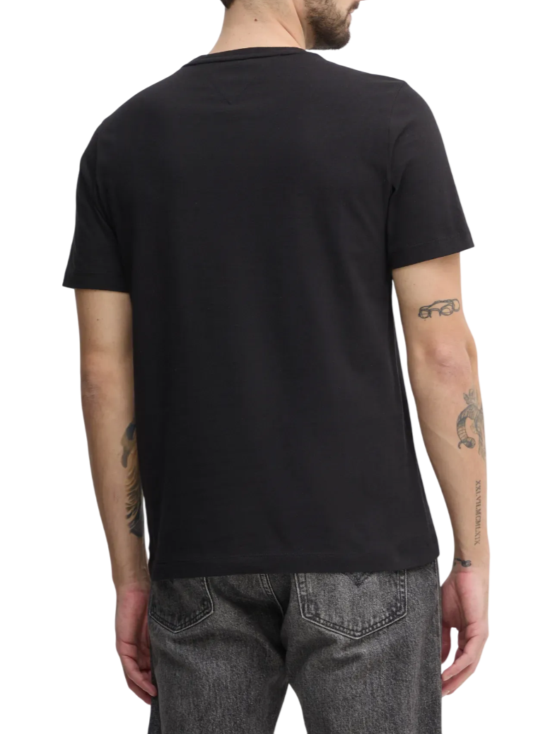 Tommy Hilfiger T-shirt maniche corte con taschino nero