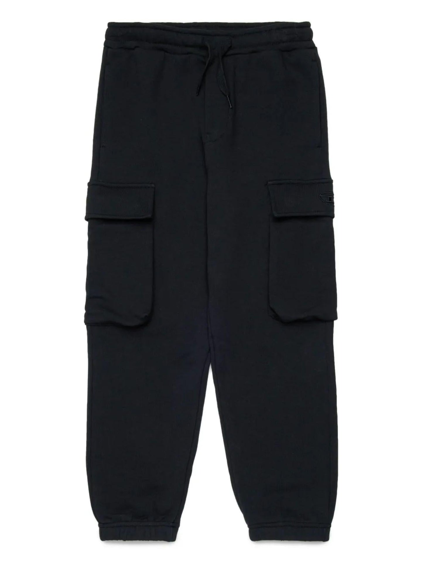 Diesel pantaloni joggers con tasconi Plekox nero