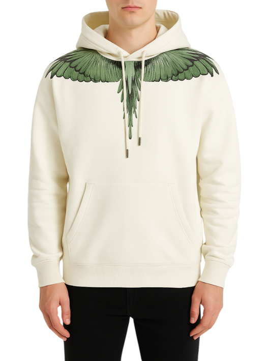 County of Milan felpa con cappuccio stampa iconica panna