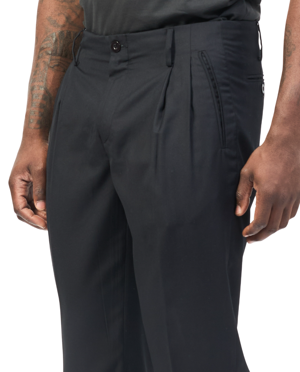 John Richmond pantaloni Rinesti con pinces gamba slim nero