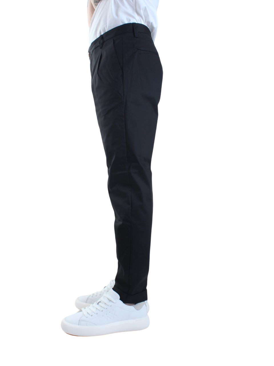 Rar pantaloni Rio con pinces slim fit nero