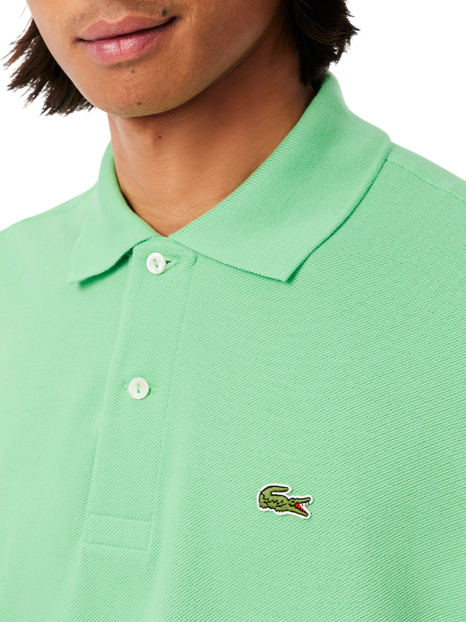 Lacoste polo manica corta 12.12 in piquè verde chiaro