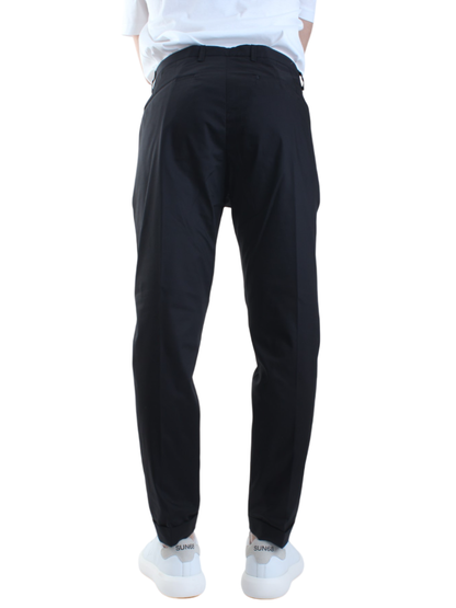 Rar pantaloni Rio con pinces slim fit nero