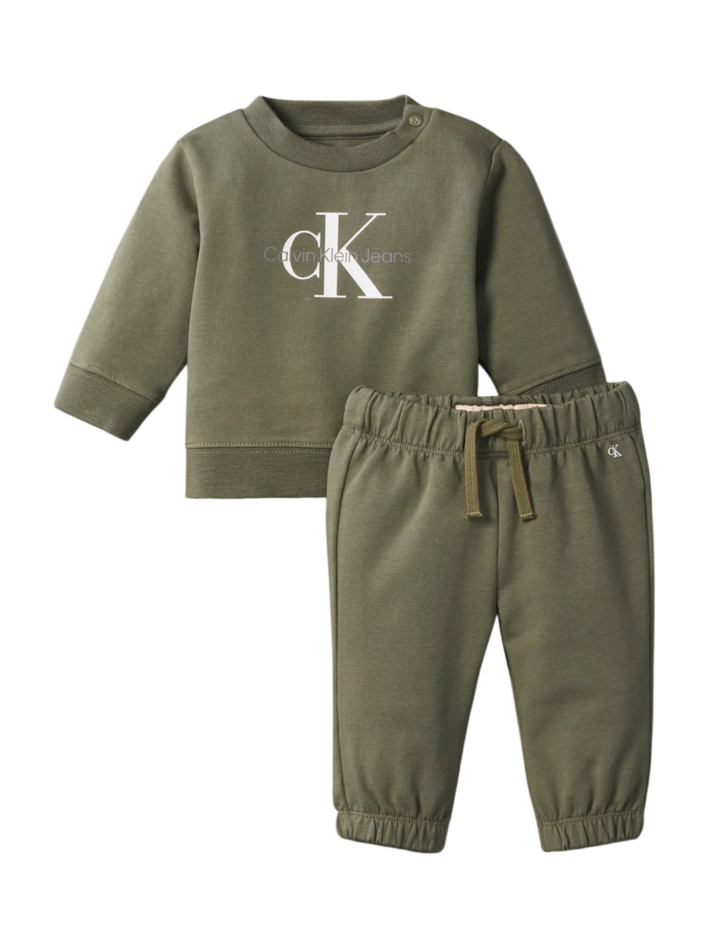 Calvin Klein Jeans completo in felpa unisex verde