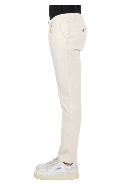 Manuel Ritz pantaloni chino in velluto a costine panna