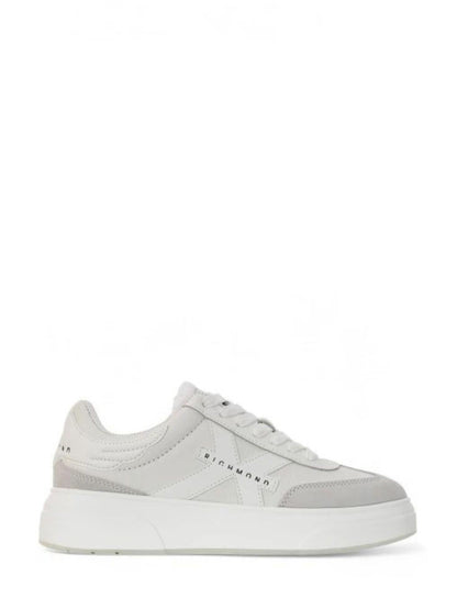John Richmond sneakers in pelle e suede bianco ecrù