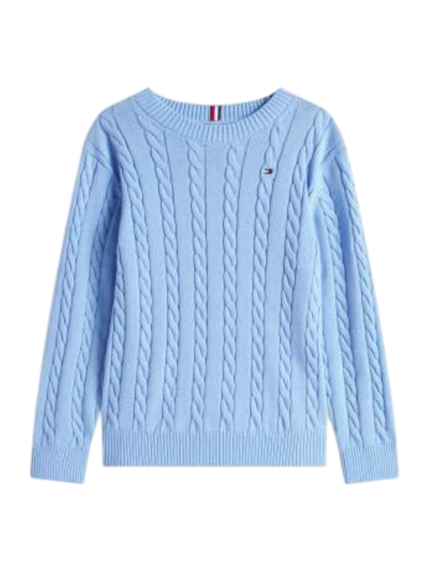 Tommy Hilfiger maglia con trecce azzurro