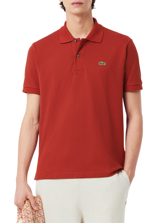 Lacoste polo manica corta 12.12 in piquè ruggine
