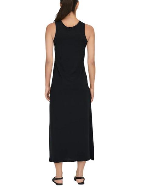 Only abito lungo smanicato in jersey nero