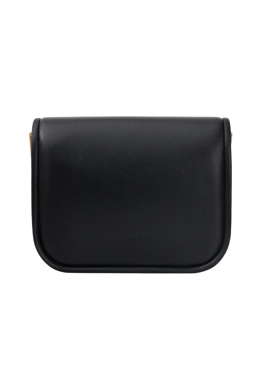 Pinko borsa Love Box Bag in pelle nero oro