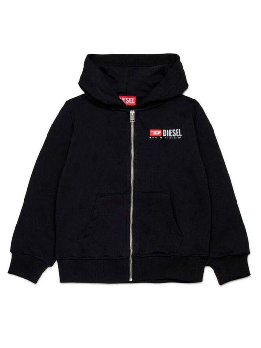 Diesel felpa con zip e cappuccio nero