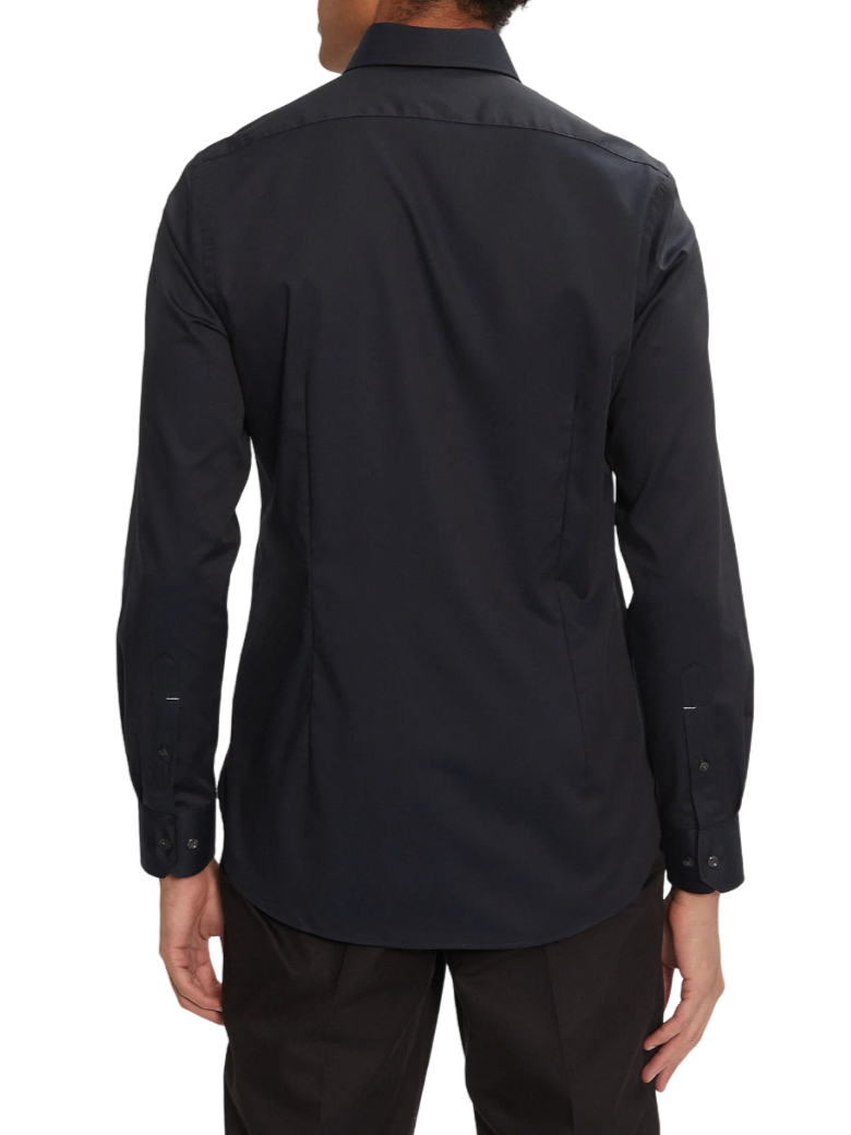 Michael Kors camicia manica lunga slim fit blu