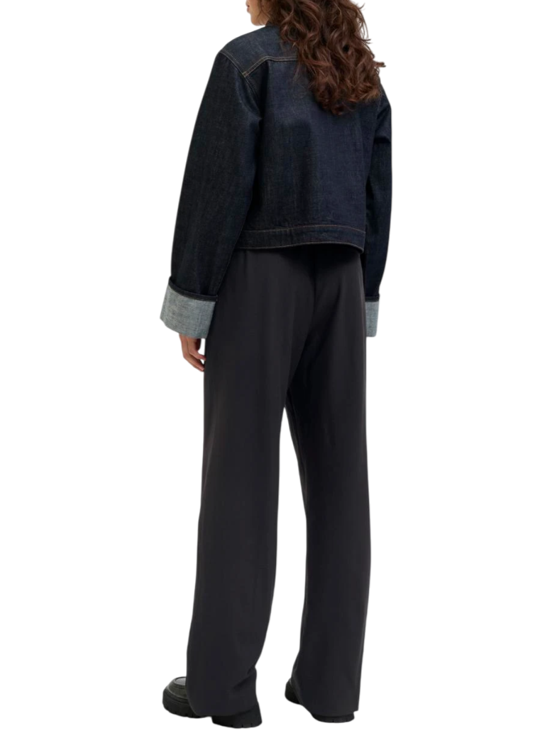 Jjxx pantaloni gamba dritta vita alta nero