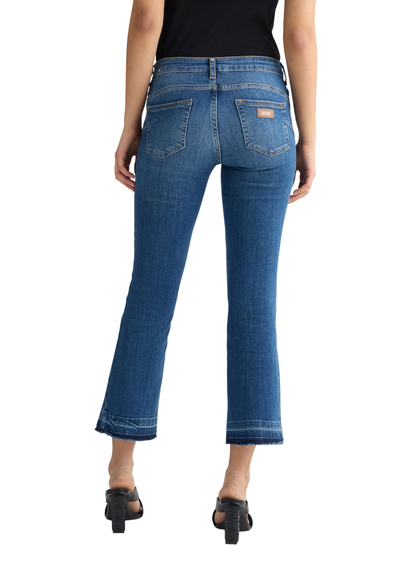 Liu Jo jeans flare crop in denim stretch lavaggio blu