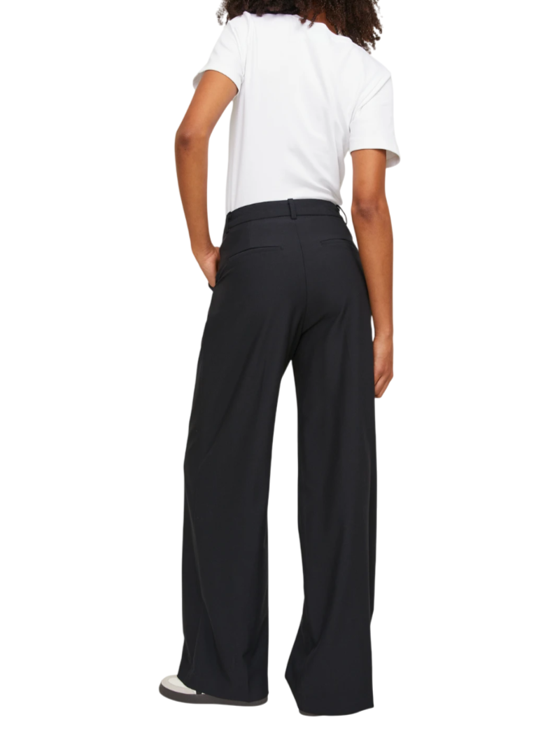 Jjxx pantaloni donna vita alta con pinces nero