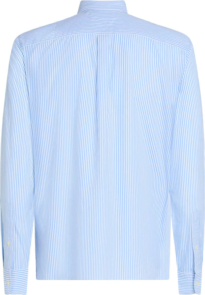 Tommy Hilfiger camicia manica lunga a righe celeste bianco