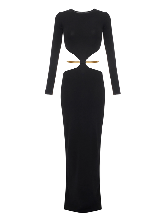 Elisabetta Franchi abito Red Carpet con cut out nero