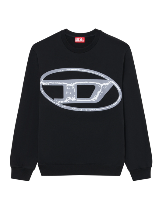 Diesel felpa Sbonnie con maxi logo nero - mem39
