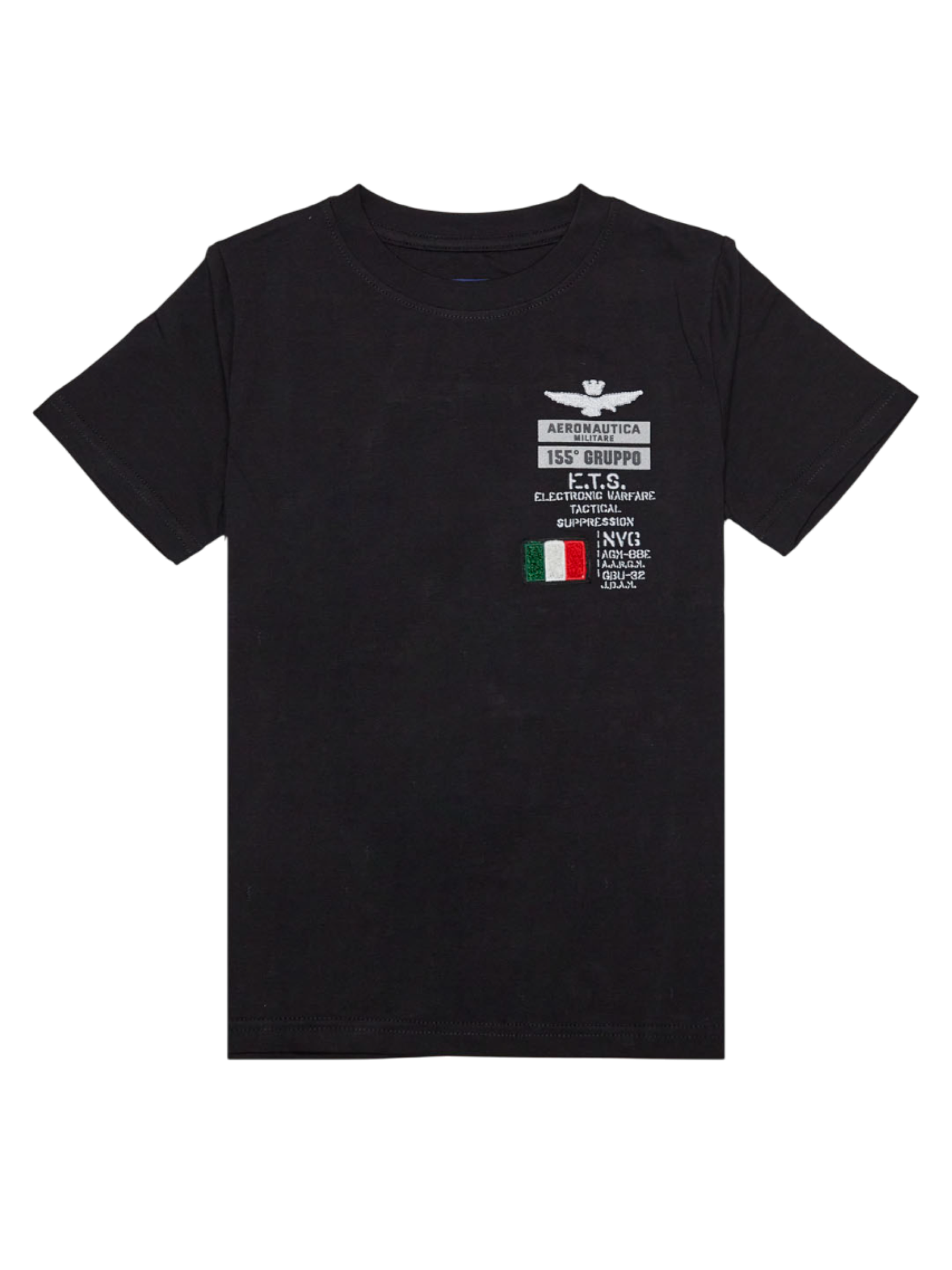 Aeronautica Militare T-shirt maniche corte in jersey nero
