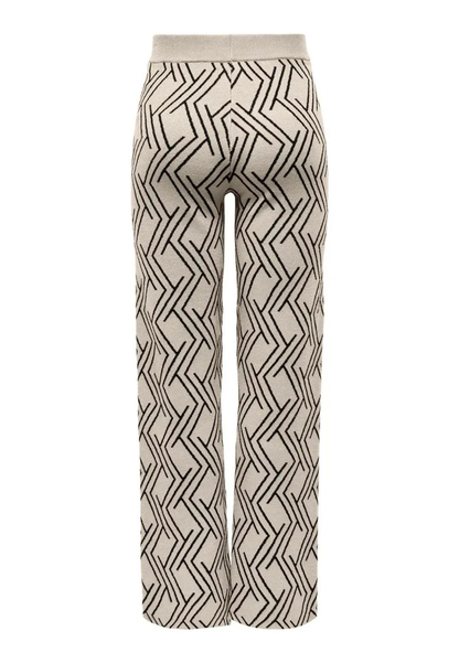 Only pantalone in maglia Anny ecrù