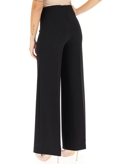 Vicolo pantaloni palazzo in crepe nero