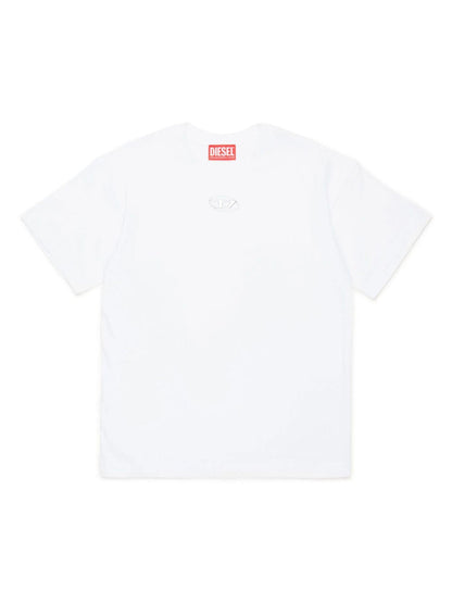 Diesel T-shirt manica corta Tmarcus con logo iconico bianco