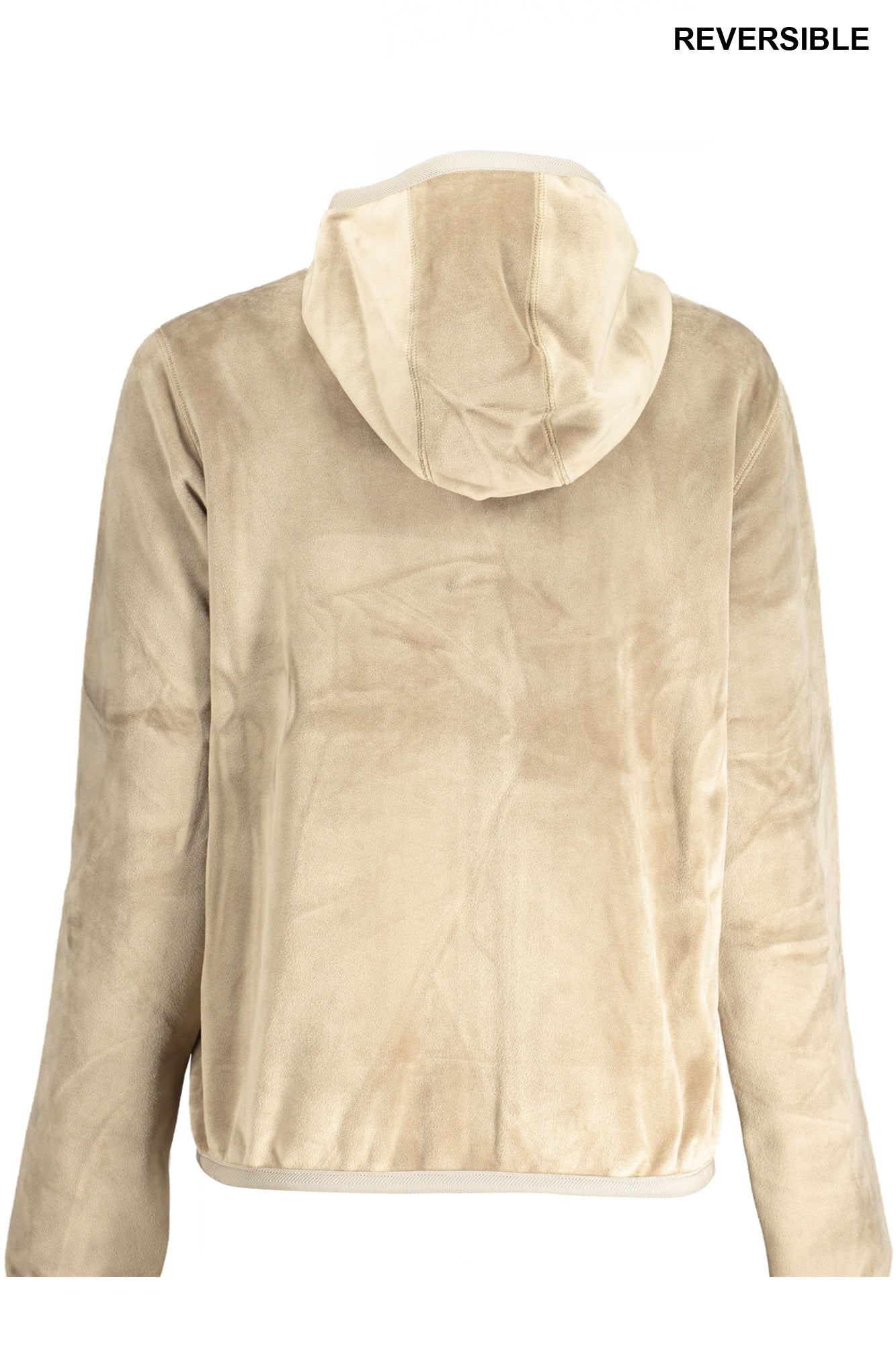 K-Way Felpa Con Zip Donna Beige"" - mem39