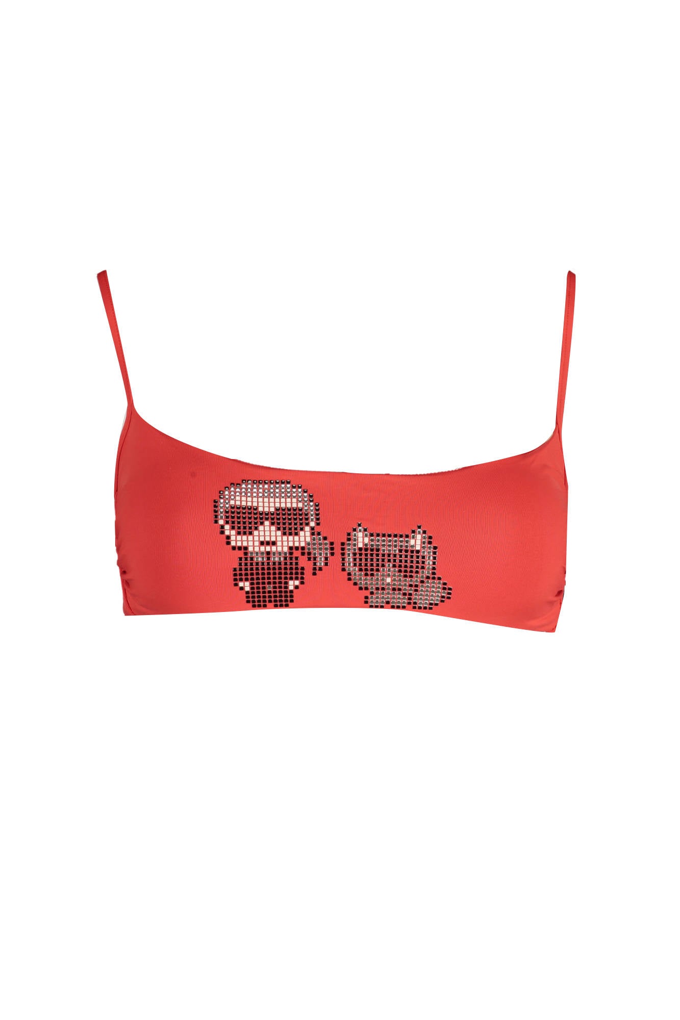 Karl Lagerfeld Beachwear Costume Parte Sopra Donna Rosso"" - mem39