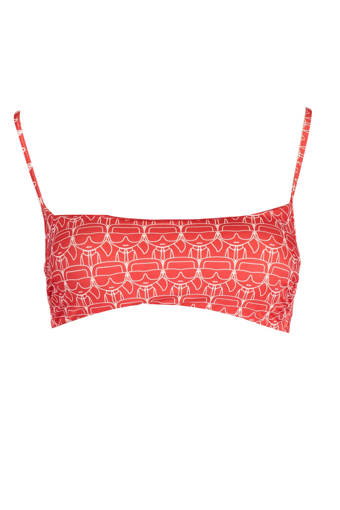 Karl Lagerfeld Beachwear Costume Parte Sopra Donna Rosso"" - mem39