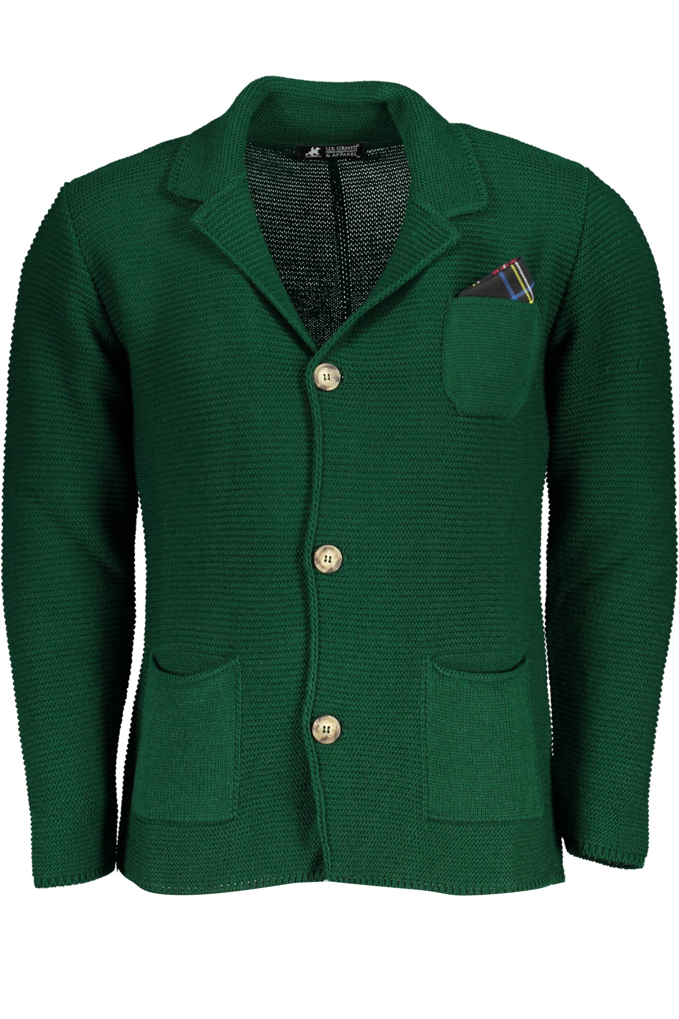 U.S. Grand Polo Cardigan Uomo Verde""