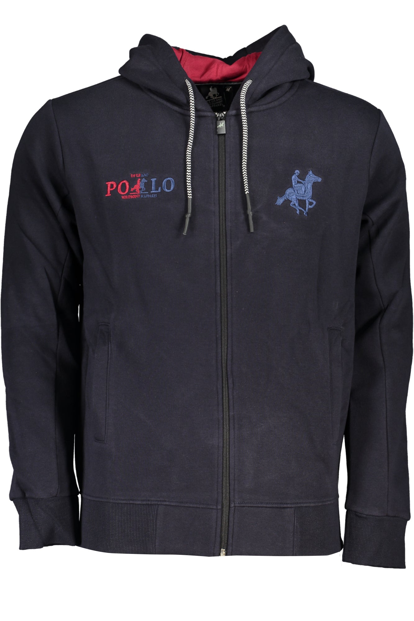 U.S. Grand Polo Felpa Con Zip Uomo Blu"" - mem39