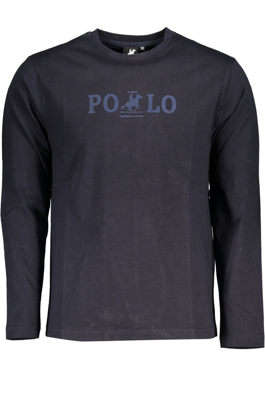 U.S. Grand Polo T-Shirt Maniche Lunghe Uomo Blu